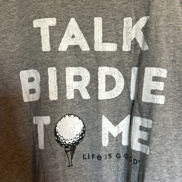 Life is Good men’s gray Talk Birdy to Me short sleeve t-shirt size medium - Picture 3 of 8